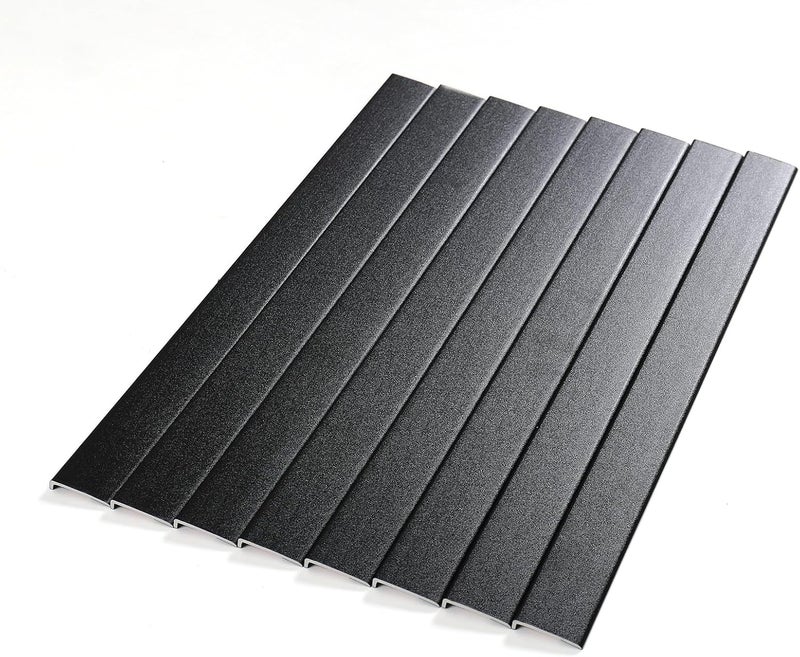 Tilingview 10 Pcs Peel and Stick Tile Trim Edge, Self-Adhesive 12" PVC Molding Edging for Kitchen Backsplash (Black) - Image 2